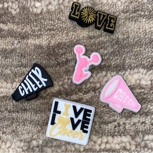 5 Cheer Croc Charms 📣 Brand New